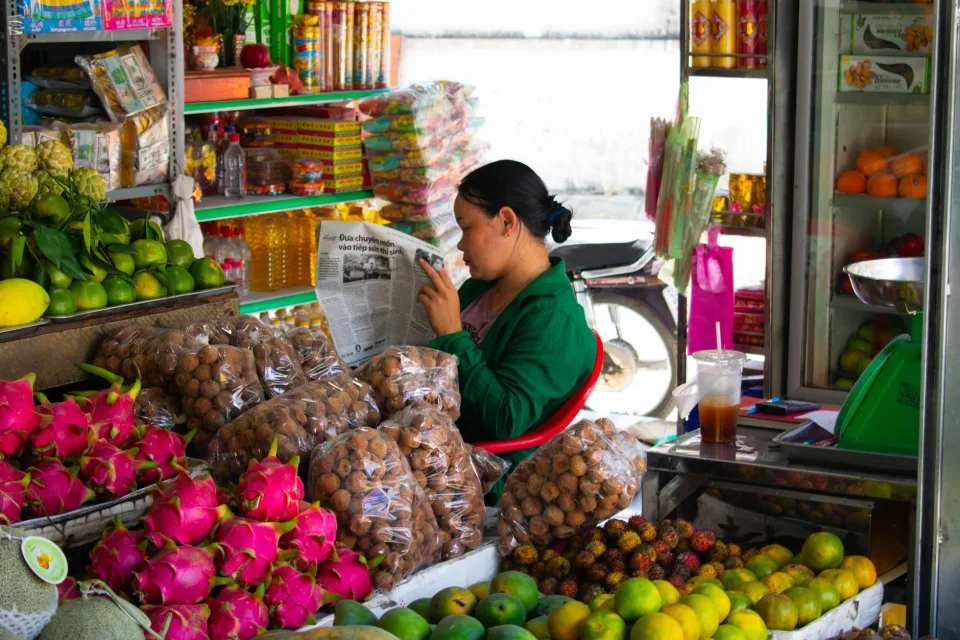 Quầy thịt, cá và đồ đông lạnh